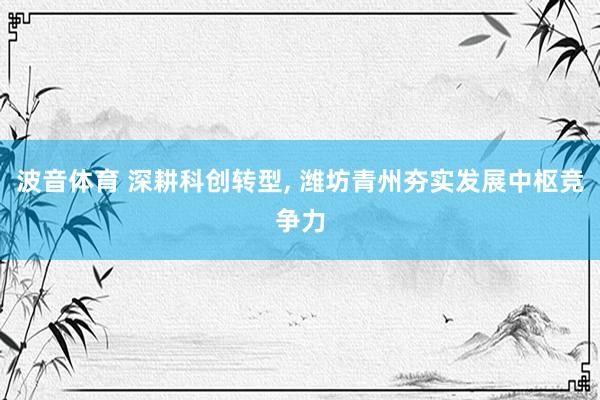 波音体育 深耕科创转型， 潍坊青州夯实发展中枢竞争力